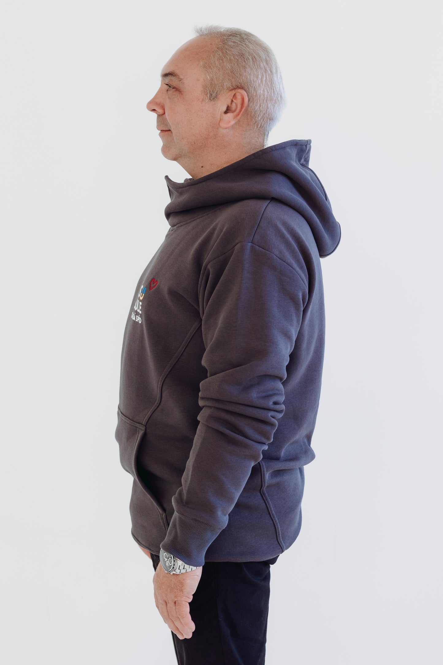 White hoodie "Tu esi mans MIERS"