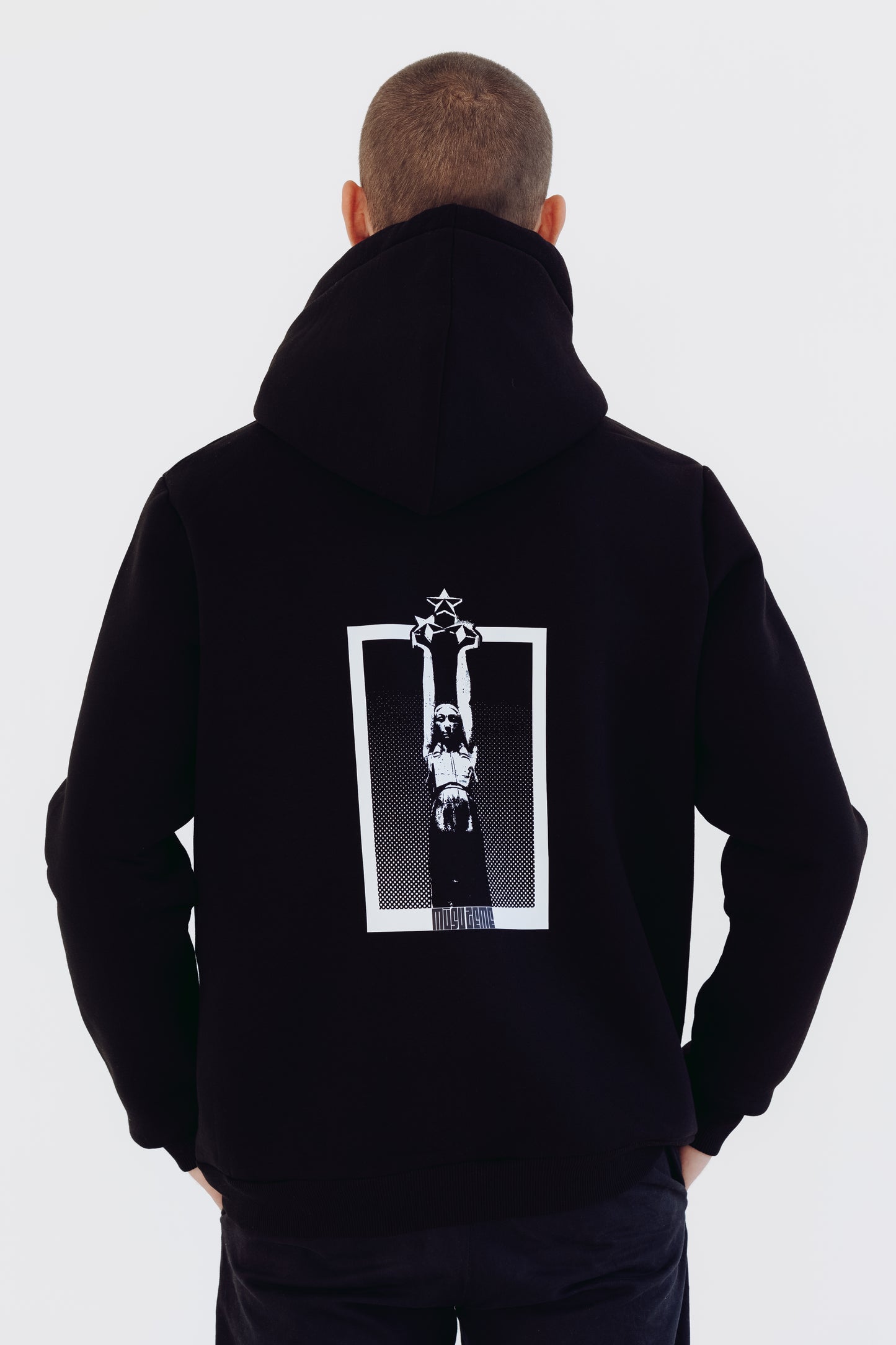 White hoodie "Tu esi mans MIERS"