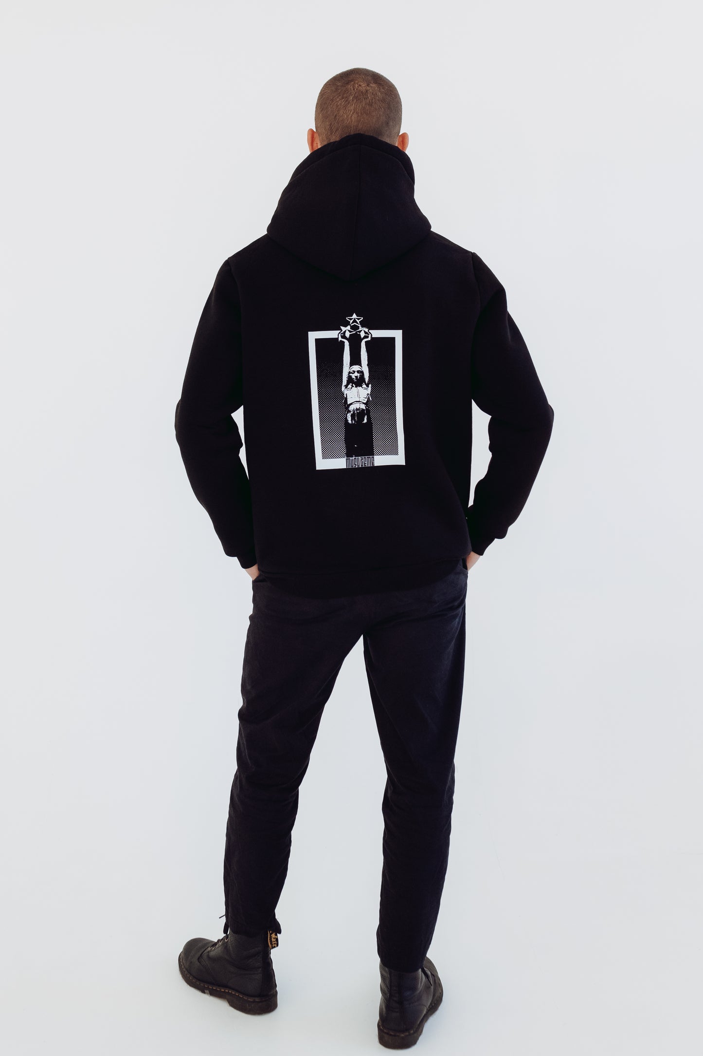 White hoodie "Tu esi mans MIERS"