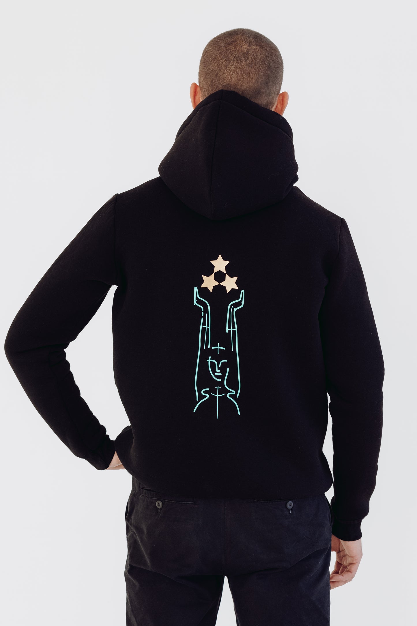 White hoodie "Tu esi mans MIERS"