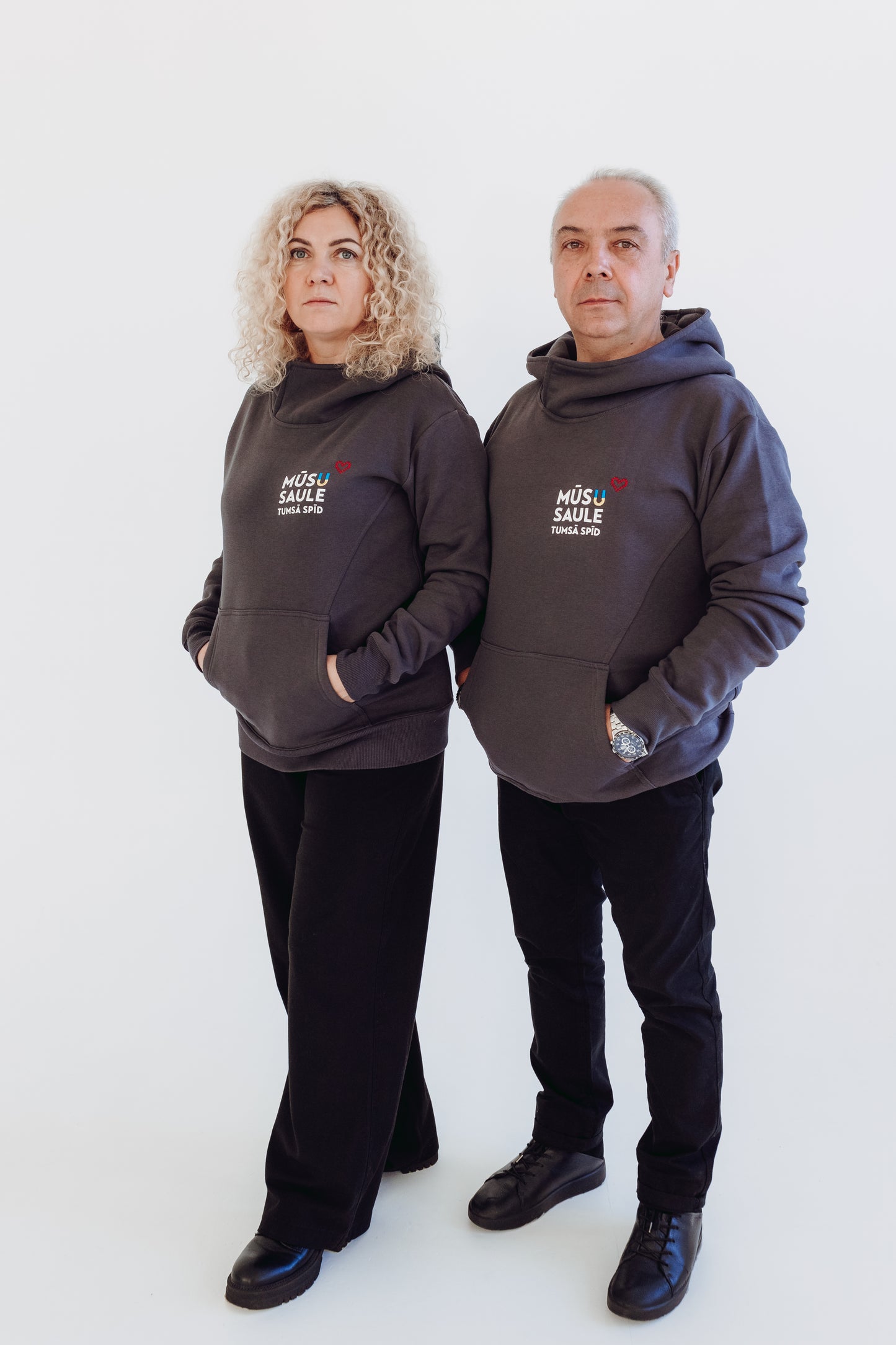 White hoodie "Tu esi mans MIERS"