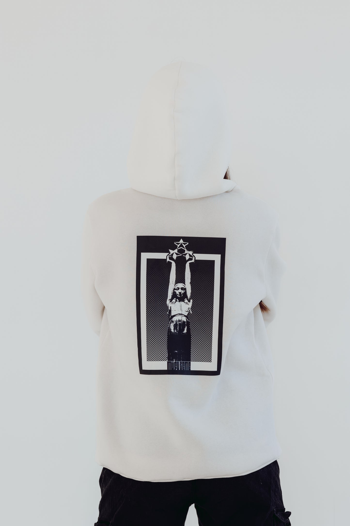White hoodie "Tu esi mans MIERS"