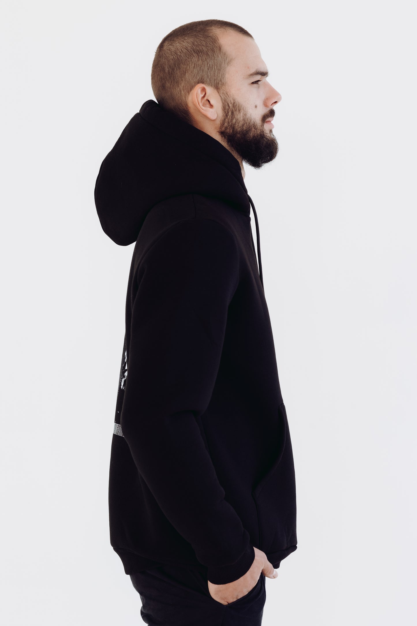 White hoodie "Tu esi mans MIERS"
