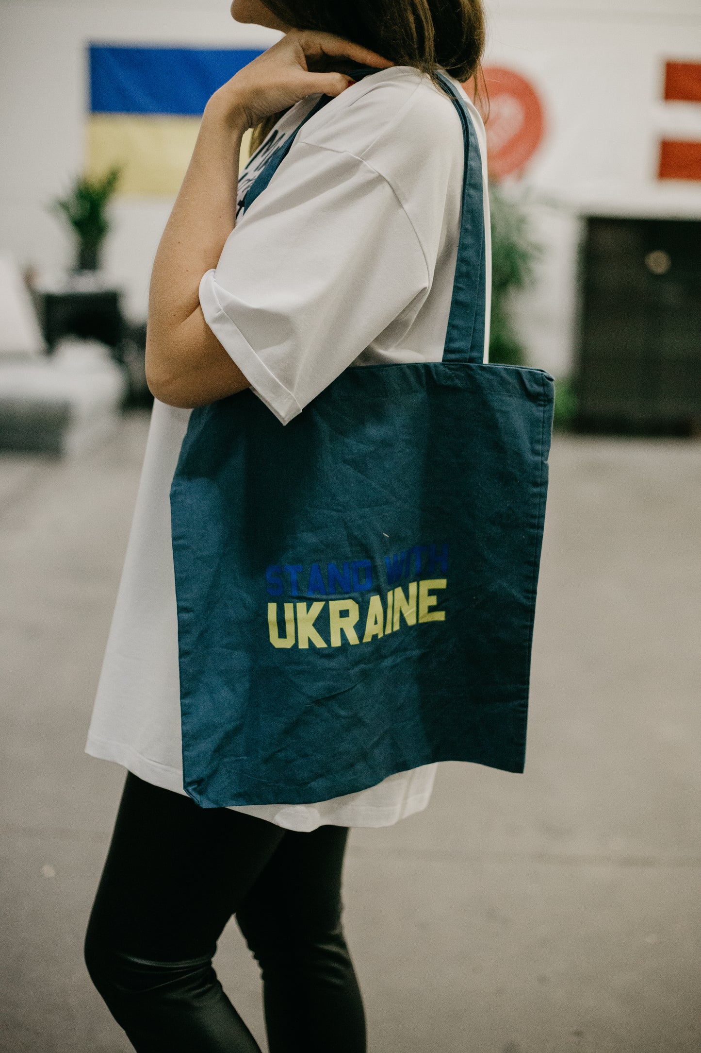 Тканинна сумка "Стаємо з Україною"
