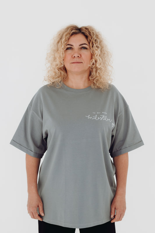 Grey T-shirt "Tu esi mans MIERS"