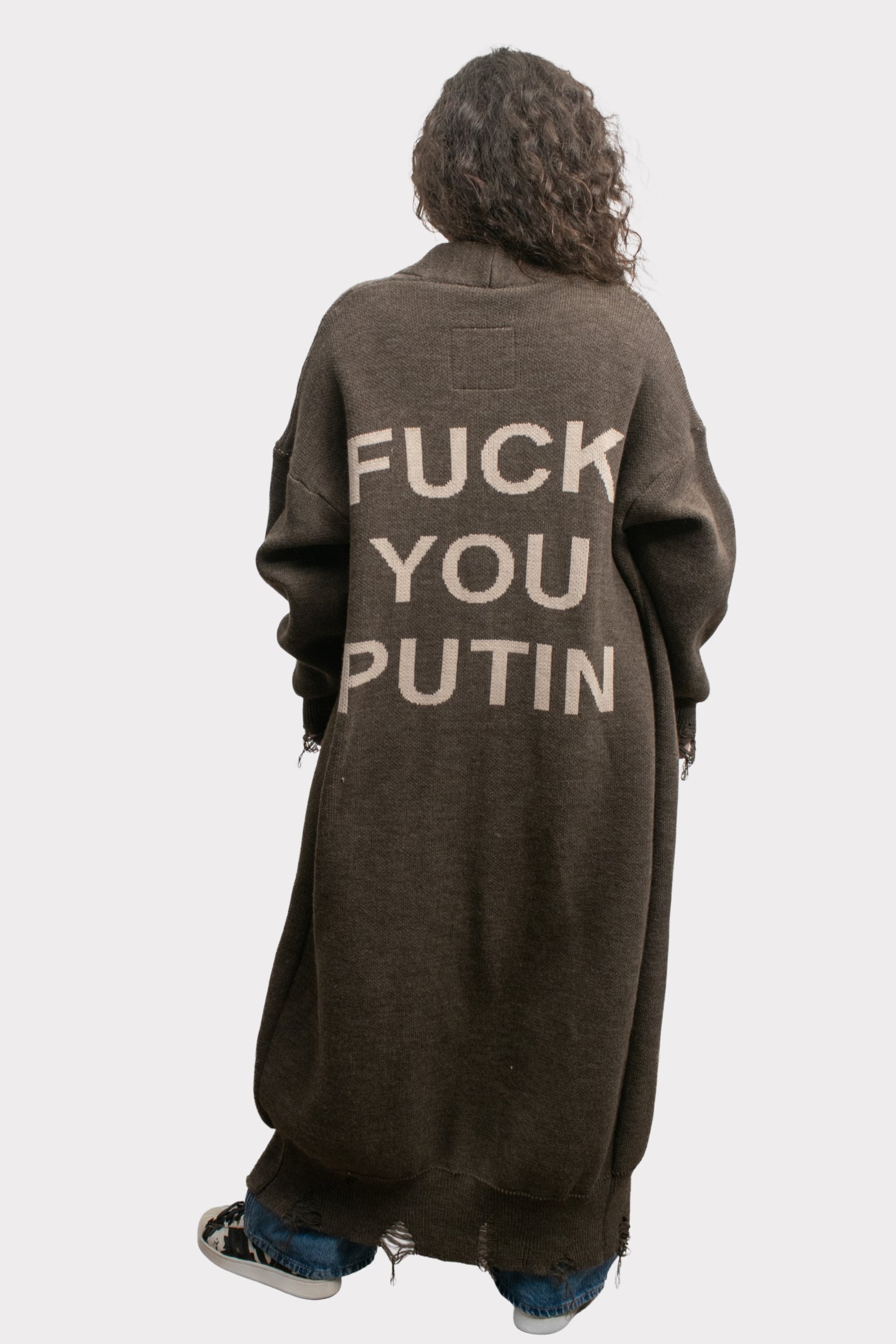 Cardigan "F*ck you Putin"