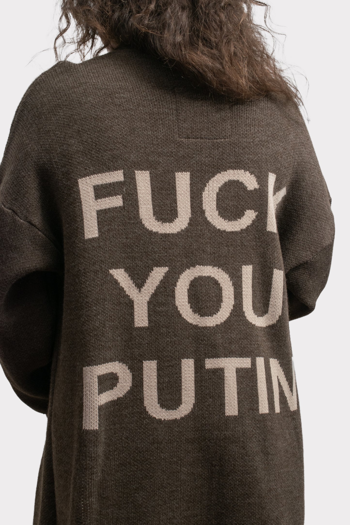 Cardigan "F*ck you Putin"