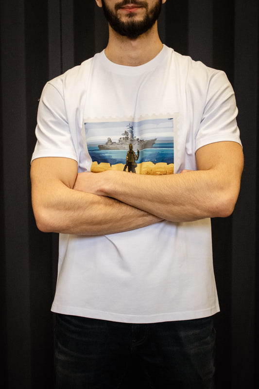 Balts t-krekls "Marka"
